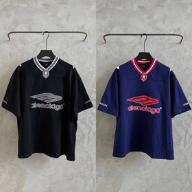 Balenciaga x Manchester United collaboration patch embroidered short-sleeved T-shirt-5333  
